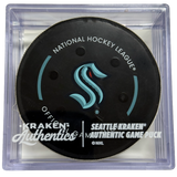 Q. Byfield #55 1/2 LAK Goal Puck 04.13.26