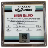 Z. Hyman #18 Goal puck EDM 11.29.25