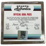 A. Klapka #43 Goal Puck CGY 9.22.24
