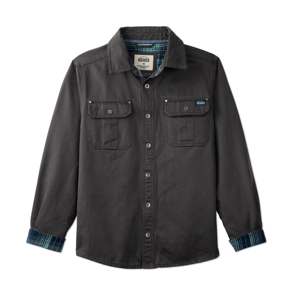Seattle Kraken Flannel Lined Shirt Jacket