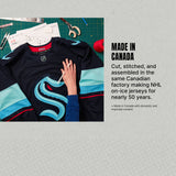 Seattle Kraken Authentic Pro Made In Canada Home Blank Jersey