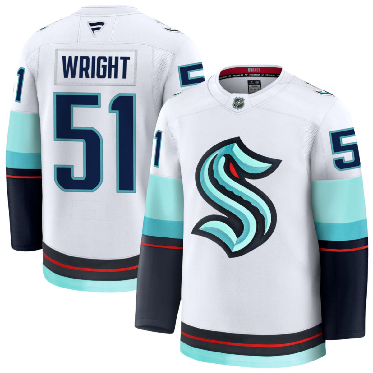 Seattle Kraken Shane Wright #51 Away Jersey