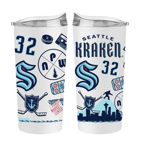 Seattle Kraken Natural 20oz Tumbler