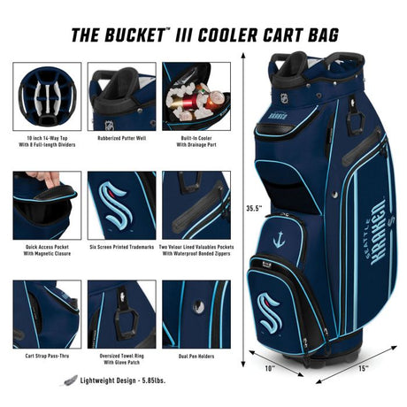 Seattle Kraken Caddy Cooler Golf Bag
