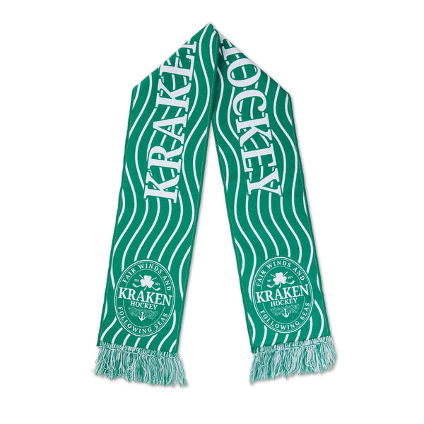 Seattle Kraken St Patricks day GREEN Scarf tampa bay lightning