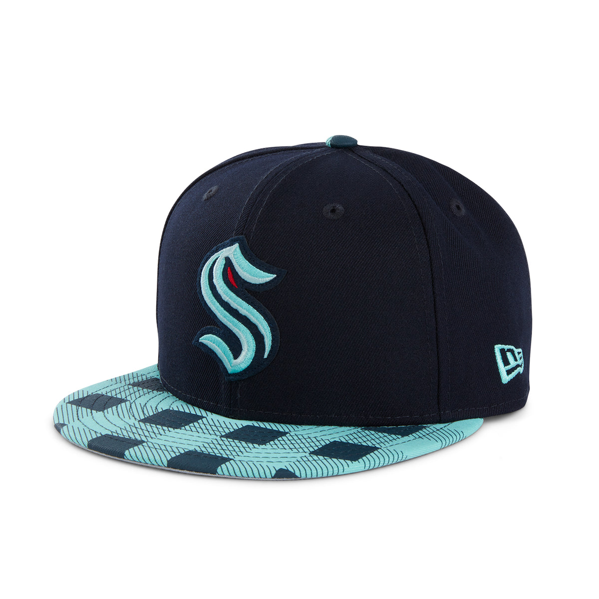 Seattle Kraken 5950 Plaid Fitted Cap