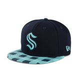 Seattle Kraken 5950 Plaid Fitted Cap