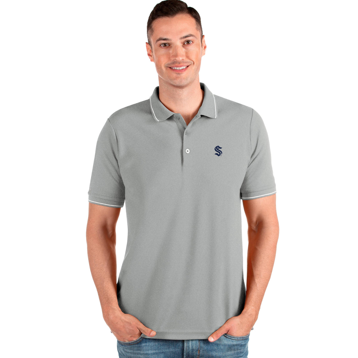 Seattle Kraken Antigua Affluent Polo