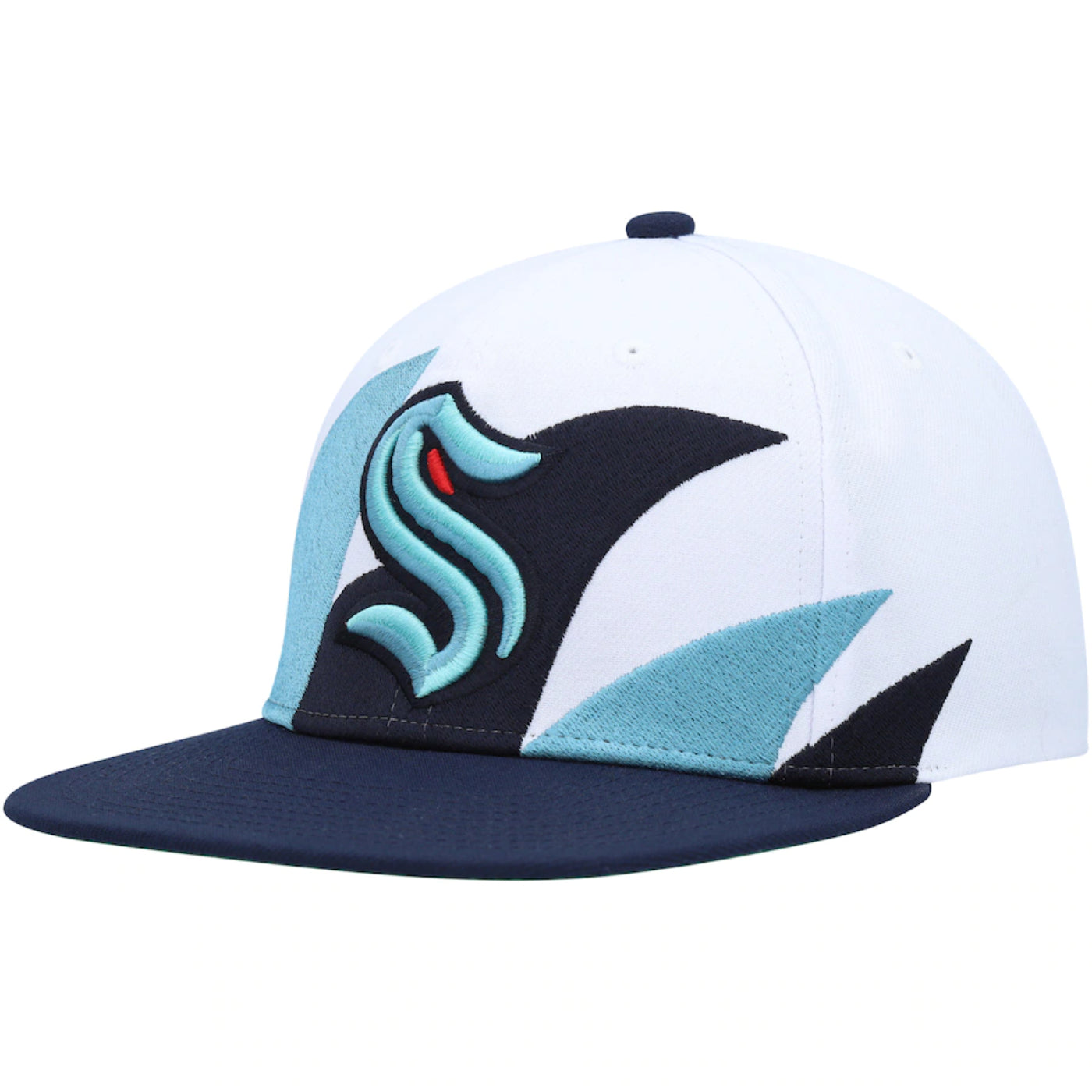 Mitchell & Ness Seattle Kraken Ground Snapback Adjustable Hat, Men's, Blue