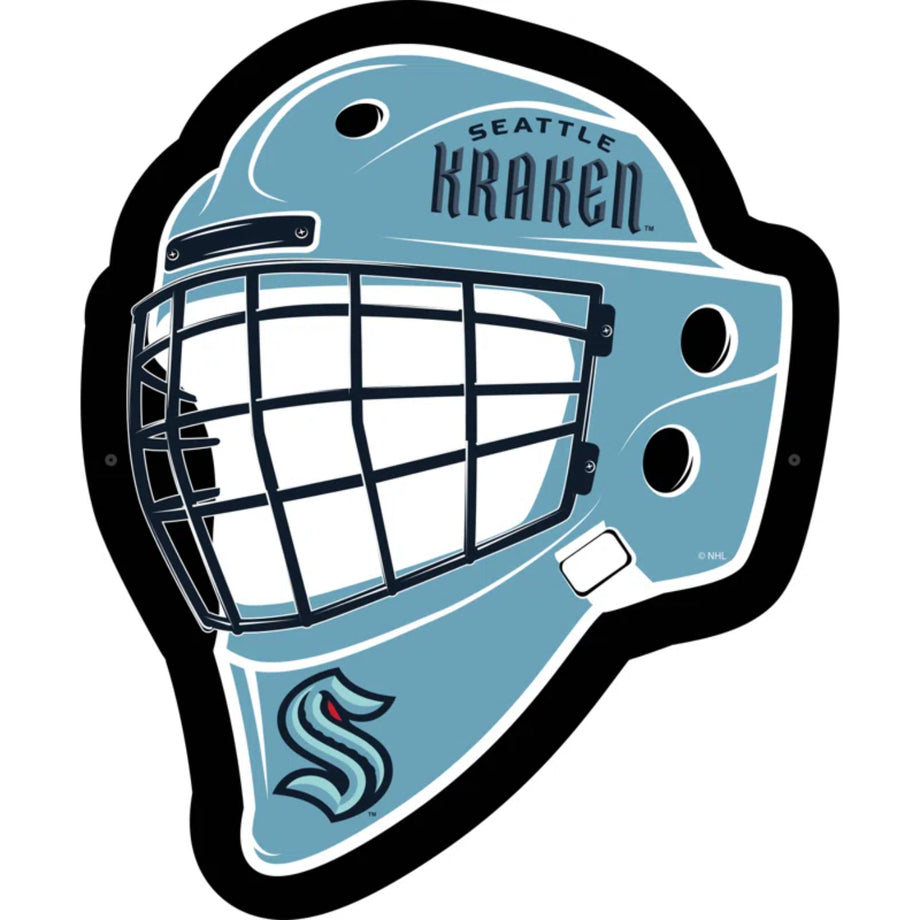 Check out this cool Seattle Kraken goalie mask design (PHOTOS