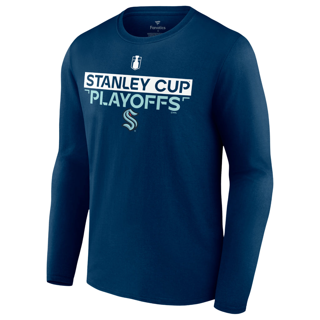 Stanley Cup Playoffs royal blue short sleeve tee. It's here for $28 in  sizes adult S-3XL.