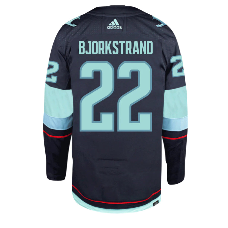 #22 Bjorkstrand - Seattle Kraken Authentic Adidas Home Player Jersey - 56