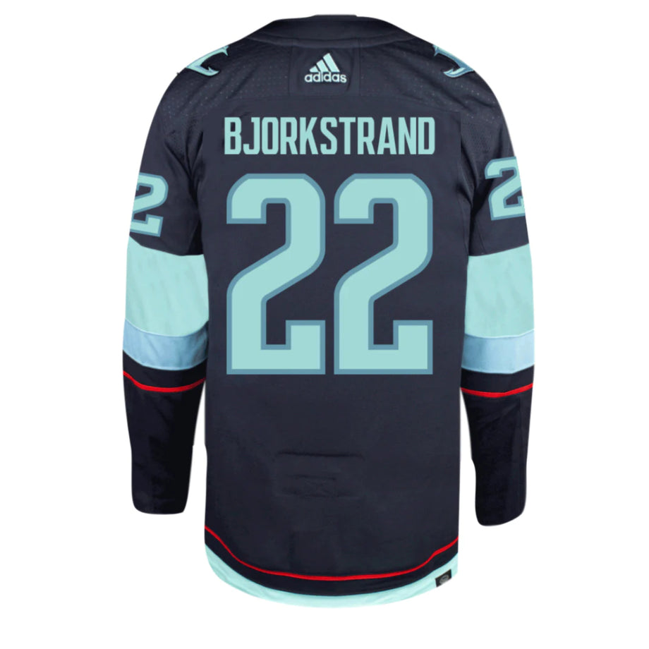 #22 Bjorkstrand - Seattle Kraken Authentic Adidas Away Player Jersey - 46