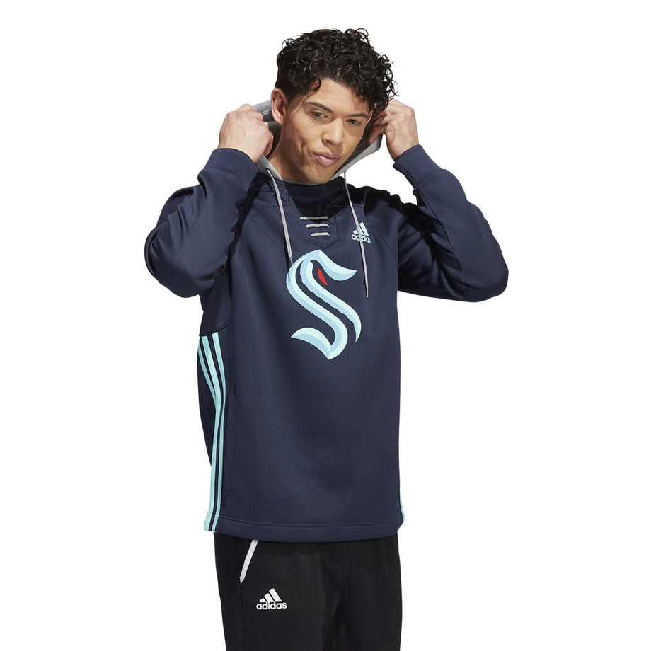 Seattle Kraken Adidas Navy Skatelace Hoody – Seattle Hockey Team Store