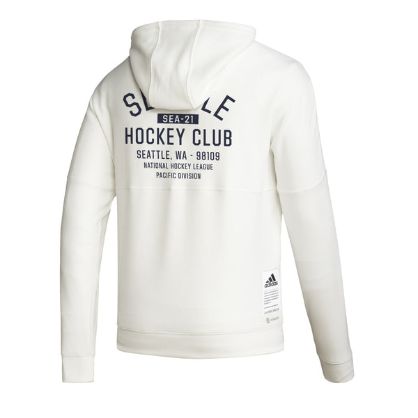 Seattle Kraken Adidas Lifestyle White Hoodie - Seattle Hockey Team Store