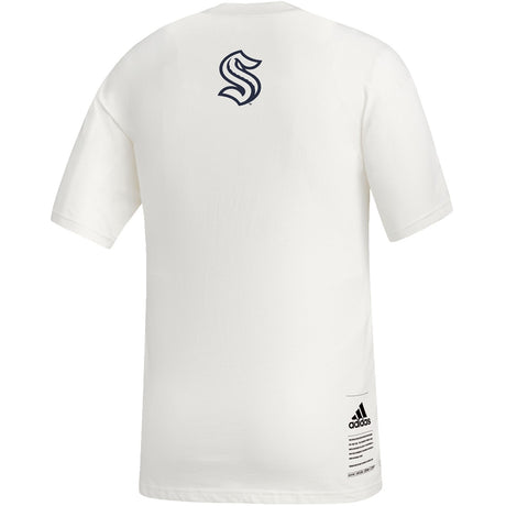 Seattle Kraken Hockey Club White Adidas Blend Tee