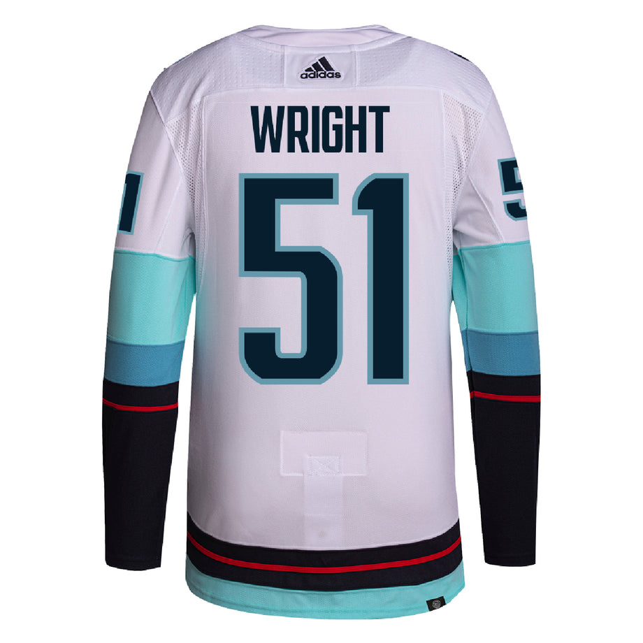 51 WRIGHT Seattle Kraken Authentic Adidas Away Player Jersey