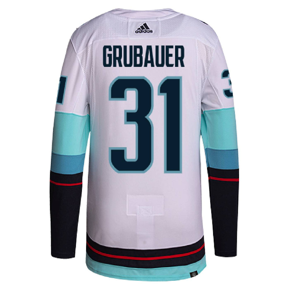 #31 Grubauer - Seattle Kraken Authentic Adidas Away Player Jersey - 42